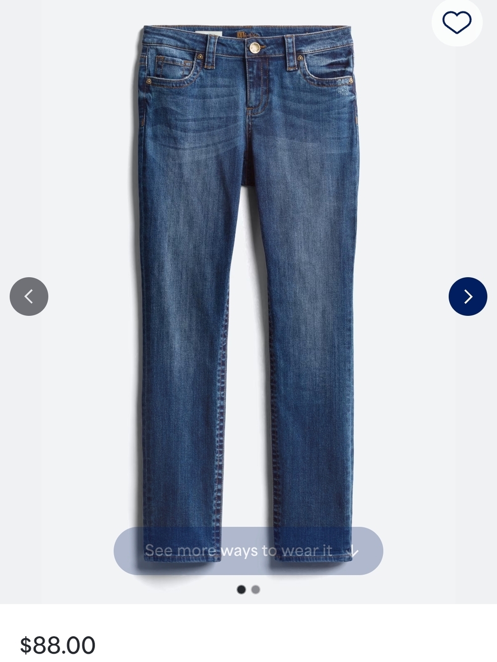 Kut from the Kloth Maribel Straight Leg Jeans in Dark Blue Wash From Stitch Fix